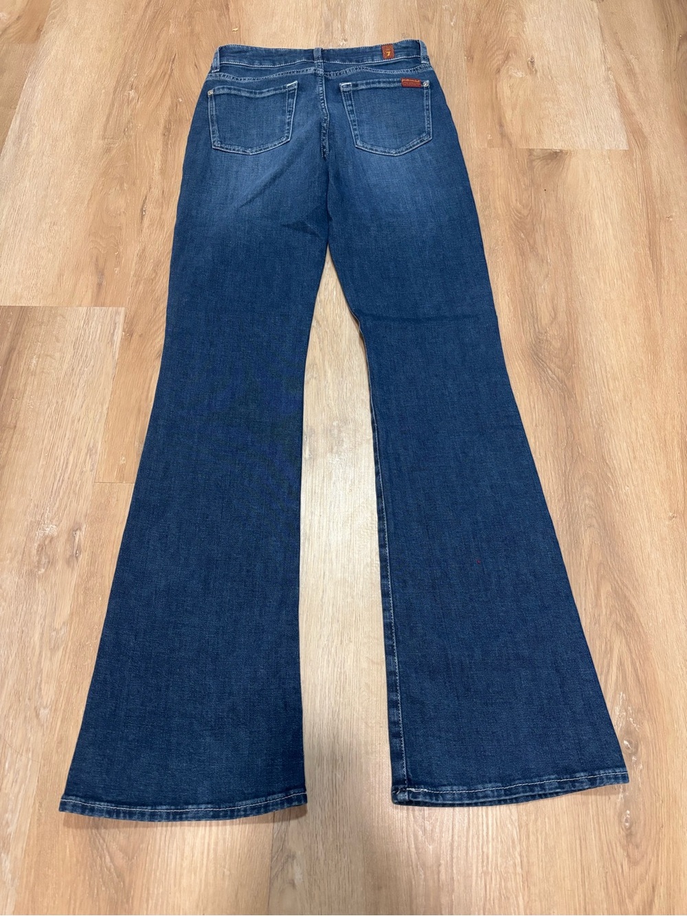 7 For All Mankind Indigo Flare Wide-Leg Jeans size 25 - Picture 5 of 6
